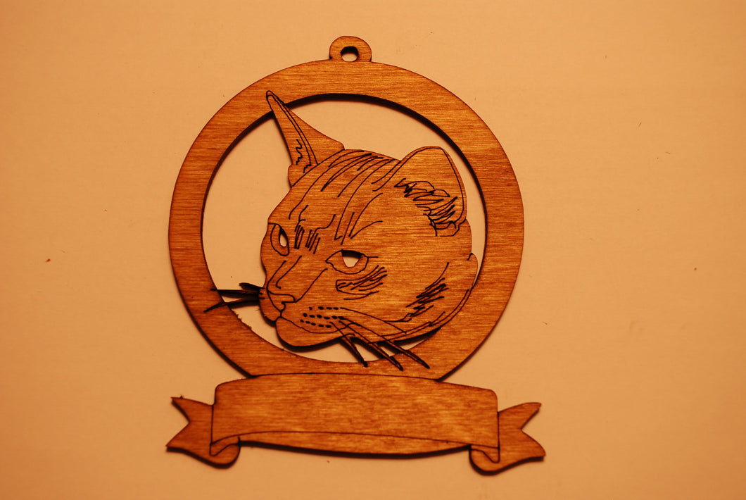LASER CUT CAT 10 Ornament