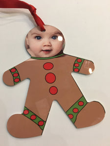 2 sided aluminum Gingerbread Person ornament