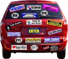 Load image into Gallery viewer, Custom Made 3&quot;x10&quot;  and 4&quot;x4&quot; Bumper Stickers