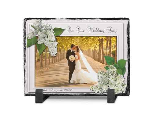 Wedding Photo Slate Rectangle Design 5