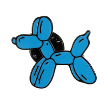 Load image into Gallery viewer, Blue balloon dog pin on a white background