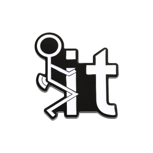 Black and white logo with abstract design on a white background