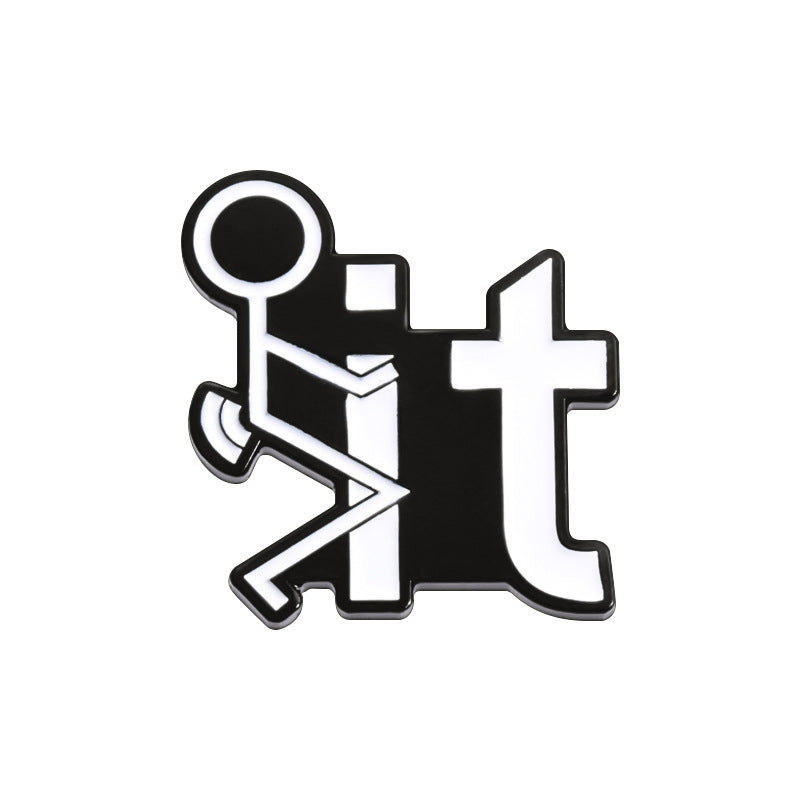 Black and white logo with abstract design on a white background