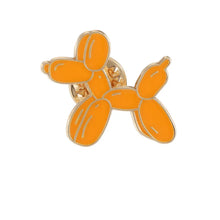 Load image into Gallery viewer, BALLOON DOG ORANGE/GOLD  LAPEL PIN