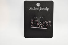 Load image into Gallery viewer, Jewelry card with 'EWP' brooch on a white background
