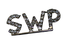 Load image into Gallery viewer, Jewelry card with 'SWP' design on a textured surface