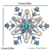 Load image into Gallery viewer, Lake Blue Snowflake Brooch