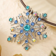 Load image into Gallery viewer, Lake Blue Snowflake Brooch