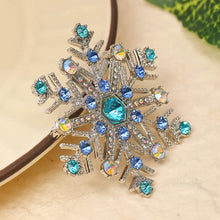 Load image into Gallery viewer, Lake Blue Snowflake Brooch