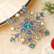 Load image into Gallery viewer, Lake Blue Snowflake Brooch