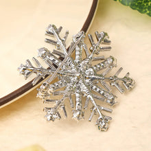 Load image into Gallery viewer, Lake Blue Snowflake Brooch