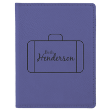 Load image into Gallery viewer, Engraved Leatherette and Cork Passport Holders