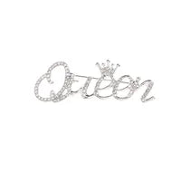 Load image into Gallery viewer, QUEEN Letter Alloy Plating Rhinestones