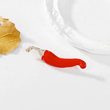 Load image into Gallery viewer, Red decorative item with gold leaf on a white background