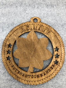  Navy Officer Rank Insignia LIEUTENANT COMMANDER wooden ornament