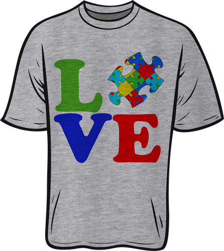 Autism  Love  Short sleeve T shirt