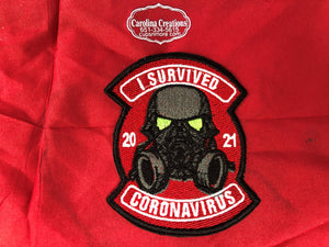 I Survived Covid 2021 (a) Embroidered Patch IRON ON
