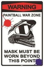 Load image into Gallery viewer, PAINTBALL AND AIRSOFT FULL COLOR EXTERIOR ALUMINUM SAFETY SIGNS