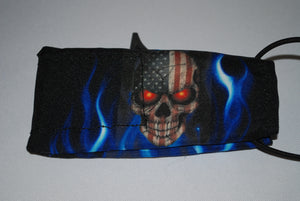 Skull with Blue Flames Barrel cover