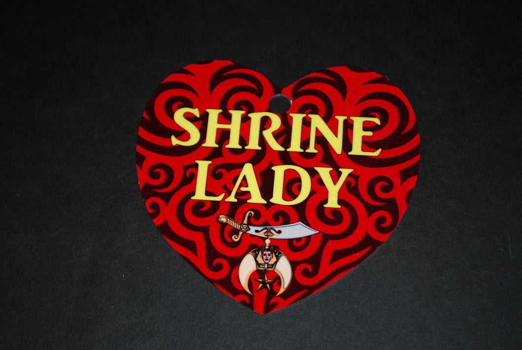 Shrine lady heart Aluminum Ornament