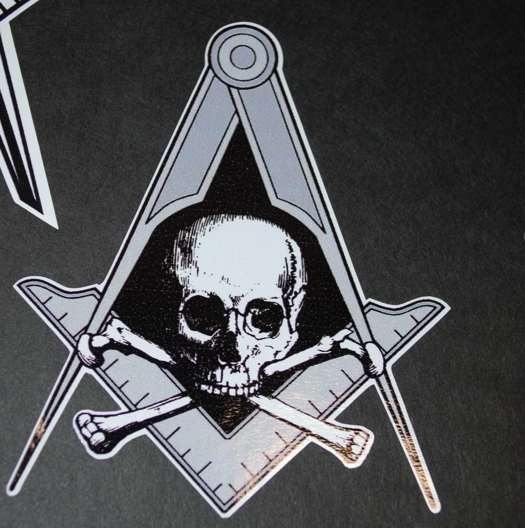 Square and Compass with Skull And Crossbones