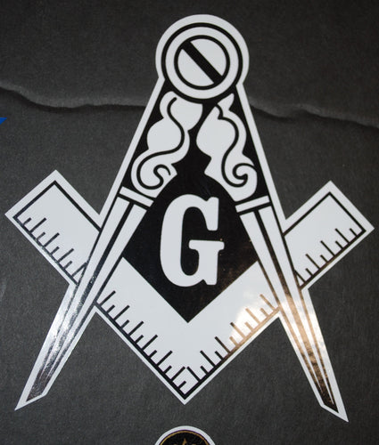 Black and White Square and Compass