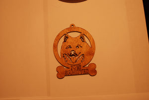 SAMOYED LASER CUT Dog Ornament