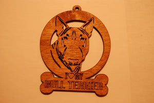 BULL TERRIER LASER CUT Dog Ornament