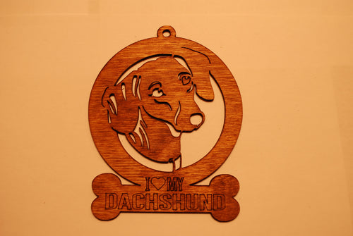 DACHSHUND LASER CUT Dog Ornament