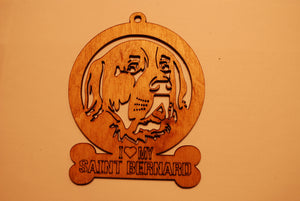 SAINT BERNARD LASER CUT Dog Ornament
