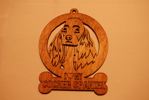 COCKER SPANIEL LASER CUT Dog Ornament
