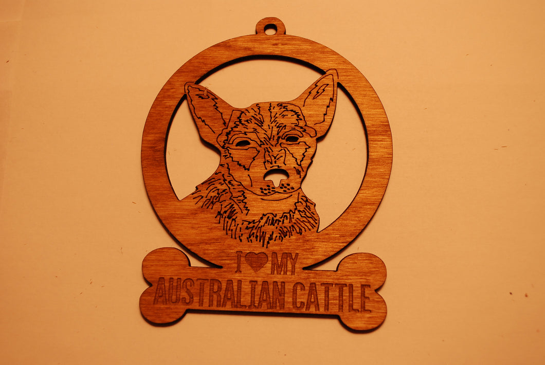 AUSTRALIAN CATTLE LASER CUT Dog Ornament