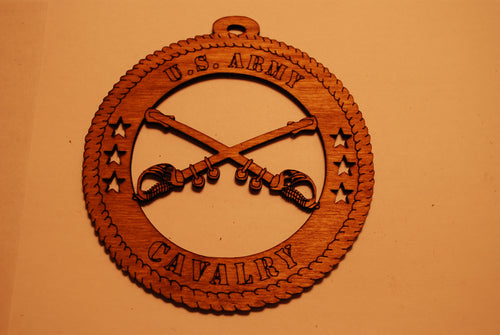 U.S. ARMY CAVALRY LASER CUT ORNAMENT