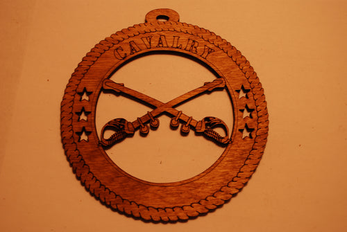 U.S. ARMY CAVALRY  LASER CUT ORNAMENT