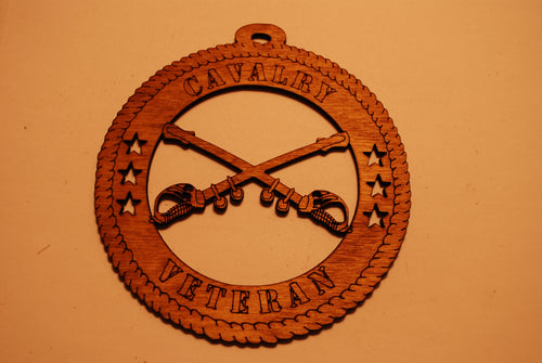 U.S. ARMY CAVALRY VETERAN LASER CUT ORNAMENT