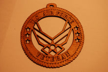 Load image into Gallery viewer, U.S. AIR FORCE VETERAN LASER CUT ORNAMENT
