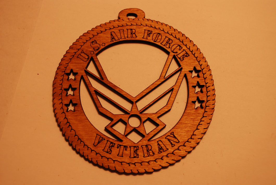 U.S. AIR FORCE VETERAN LASER CUT ORNAMENT