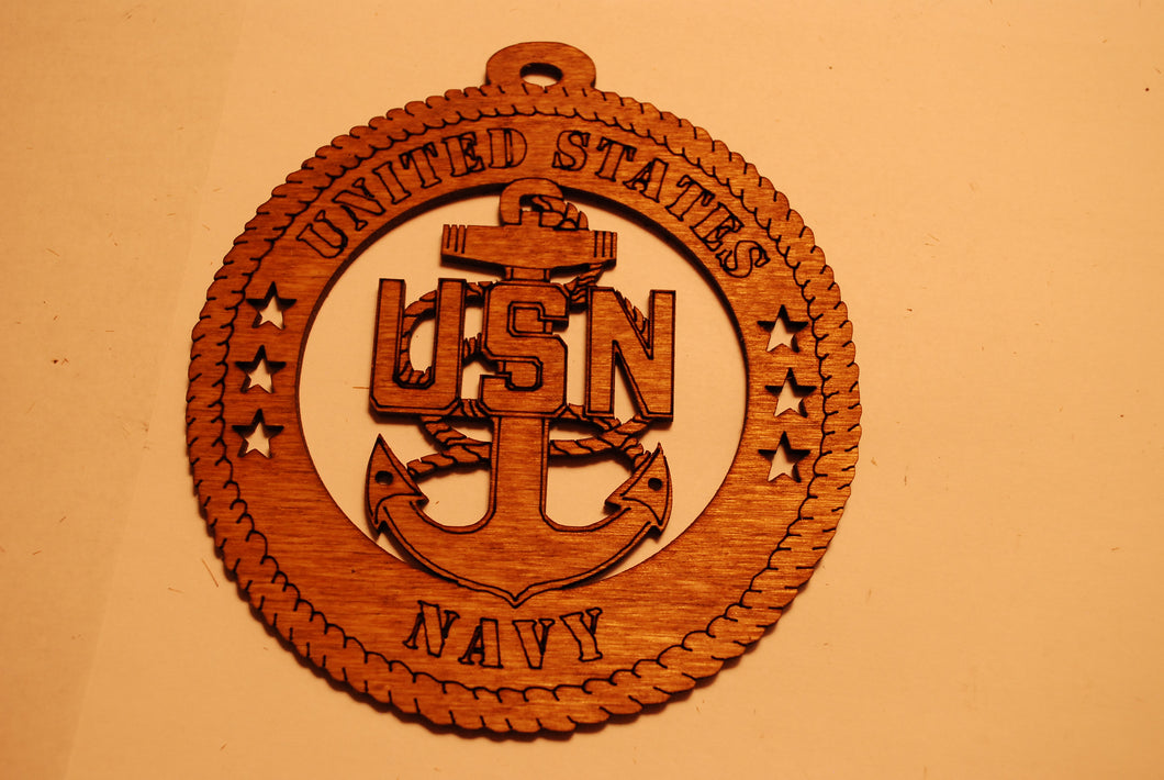 UNITED STATES NAVY  LASER CUT ORNAMENT