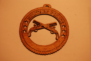 MILITARY POLICE  LASER CUT ORNAMENT