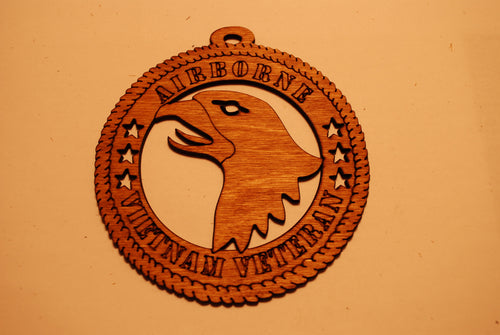 U.S. ARMY AIRBORNE LASER CUT ORNAMENT