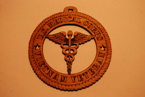U.S. MEDICAL CORPS VIETNAM VETRAN  LASER CUT ORNAMENT
