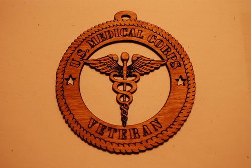 U.S. MEDICAL CORPS VETERAN LASER CUT ORNAMENT