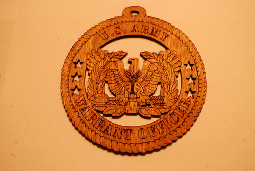 U.S. ARMY WARRANT OFFICER LASER CUT ORNAMENT