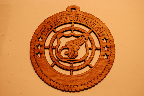 TRANSPORTATION LASER CUT ORNAMENT