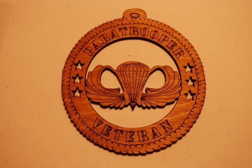 PARATROOPER VETERAN LASER ORNAMENT