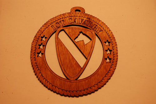1ST CAVALRY LASER ORNAMENT