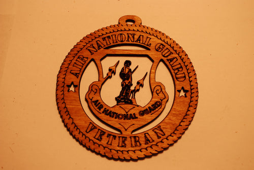 AIR NATIONAL GUARD VETERAN LASER ORNAMENT