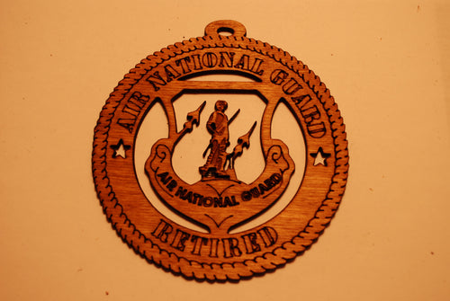 AIR NATIONAL GUARD RETIRED LASER ORNAMENT