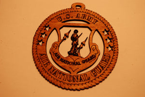 U.S. ARMY AIR NATIONAL GUARD RETIRED LASER ORNAMENT