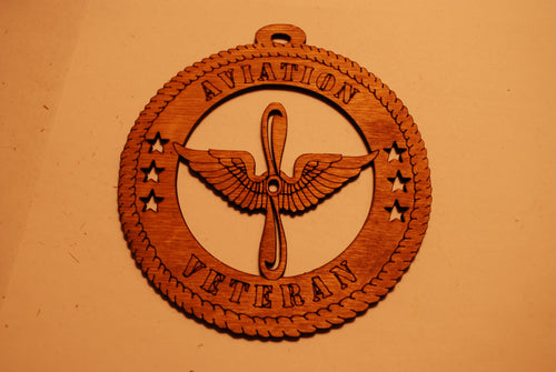 U.S. ARMY AVIATION VETERAN LASER ORNAMENT